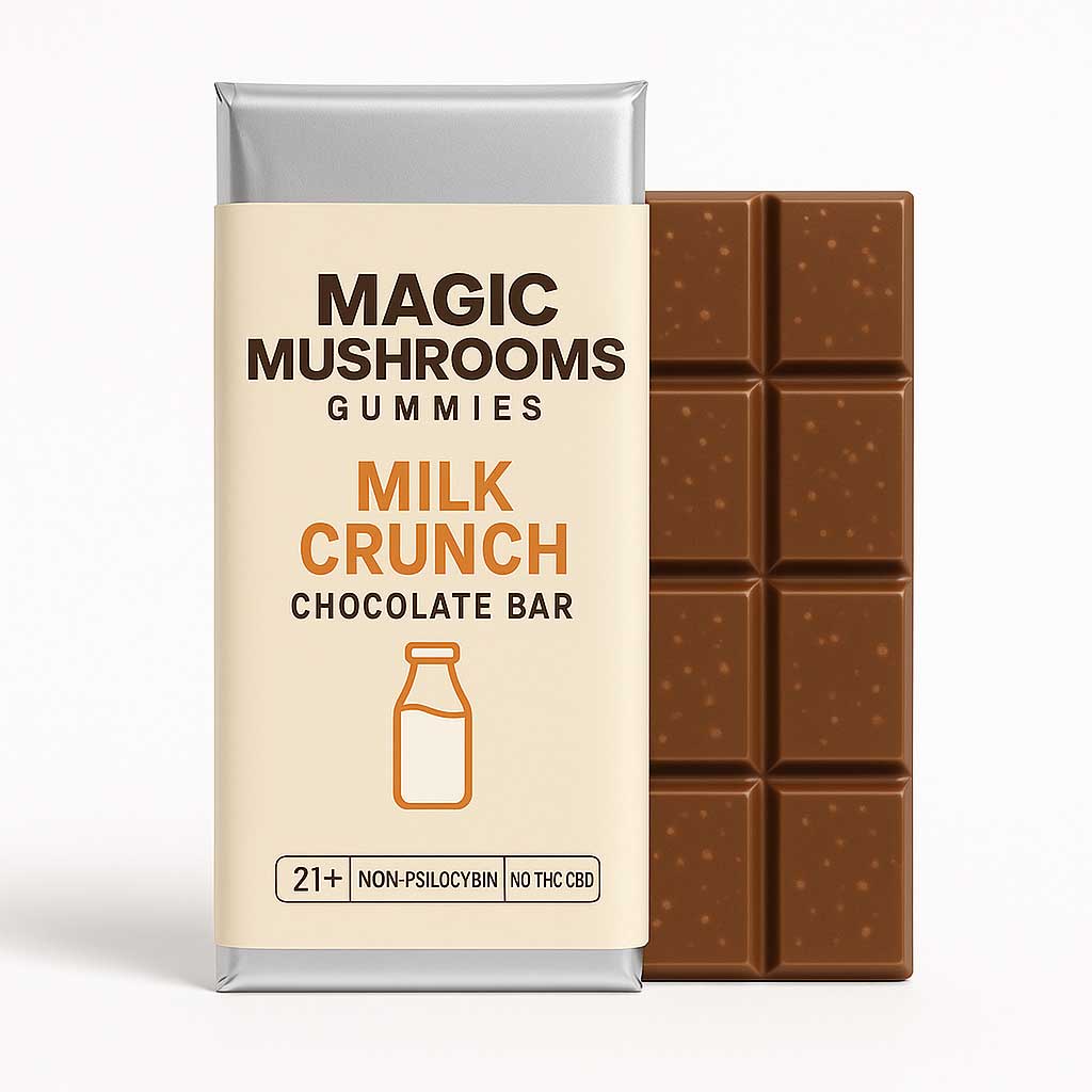 Magic Mushroom Milk Crunch Chocolate Bar